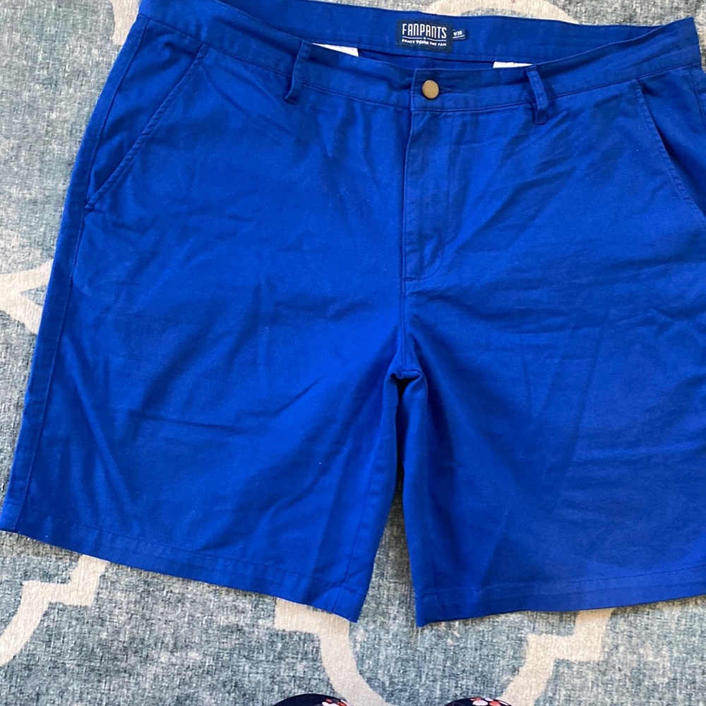 Fanpants royal blue men’s shorts NWOT